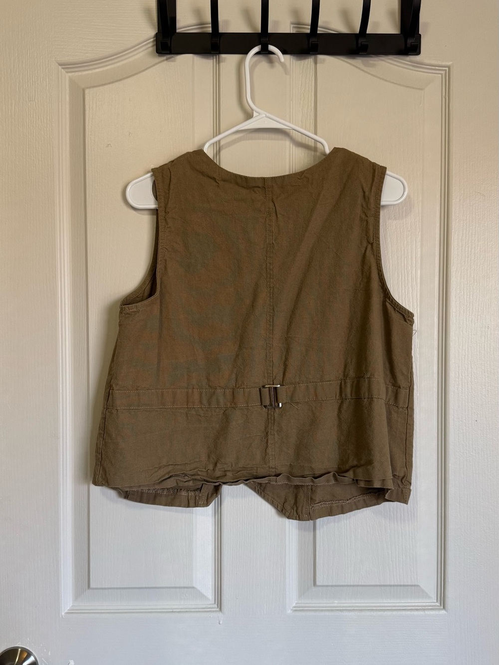 Women's Olive Utility Vest with Back Adjustment